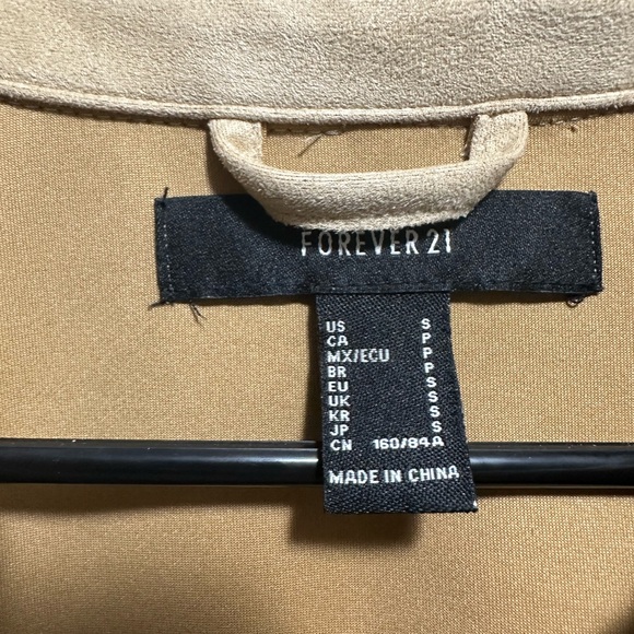 Vintage Forever 21 Tan Fringe Utility Jacket new without tags - Picture 7 of 9